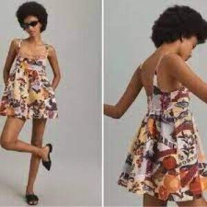 Christian Lacroix sardine Italy layered Anthropologie bustier cotton romper M